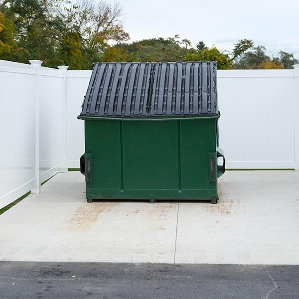 commercial dumpsters forbids certain materials from being placed in their dumpsters, including hazardous waste and electronics